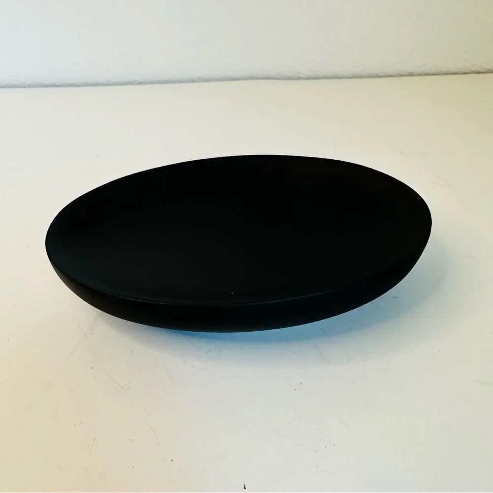Anthropologie Bamboo Black Soap Dish NIB